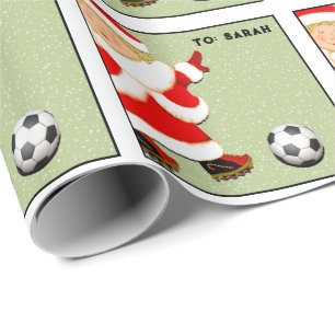 Papier Cadeau Filles Football Noël cadeau de vacances