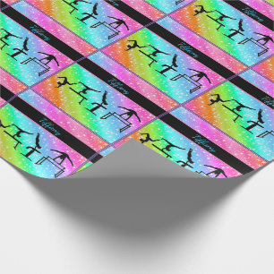 Papier Cadeau Filles Gymnastique Événements Coloré