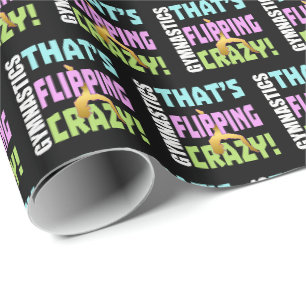 Papier Cadeau Filles Gymnastique - Flipping Crazy