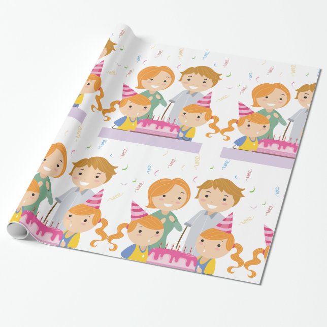 Papier Cadeau Filles jumelles (Déroulé)