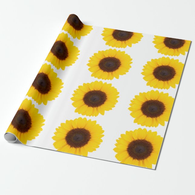 Papier Cadeau Film d'emballage de tournesol (Déroulé)