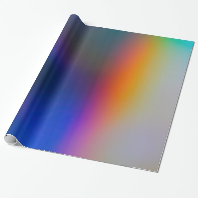 Papier Cadeau Film Vintage Holographique Holo Rainbow Gradient (Déroulé)