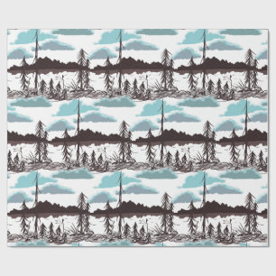 Papier Cadeau Finlande Automne Lac Daylight