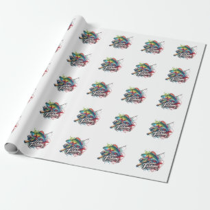 Papier Cadeau Fisher Giant Gone Fishing