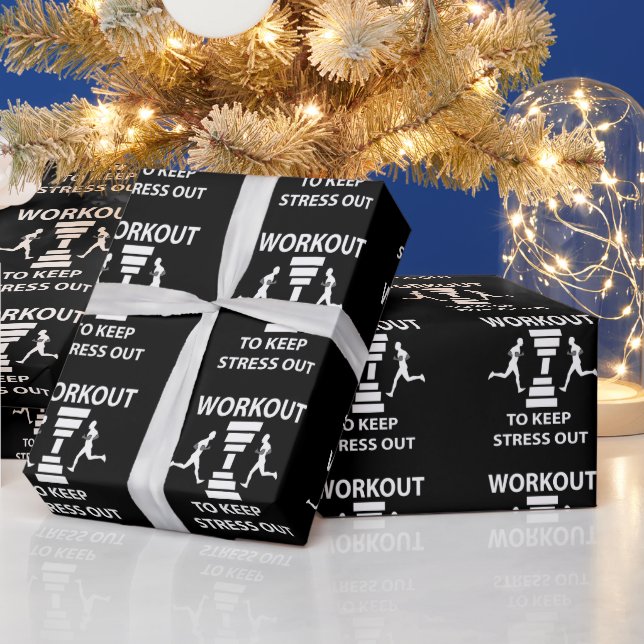 Papier Cadeau Fitness Exercice Salle De Sport (Vacances)