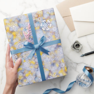 Papier Cadeau flacons de neige étincelants