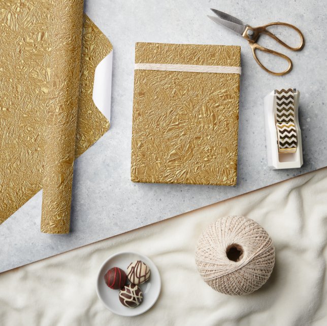 Papier Cadeau Flacons métalliques d'or (Artisanat)