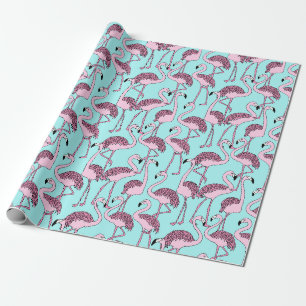 Papier Cadeau Flamant rose