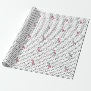 Papier Cadeau Flamant rose   flamant rose, oiseau tropical rose
