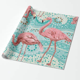 Papier Cadeau Flamants roses sans soudure motif