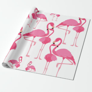 Papier Cadeau Flamingo rose
