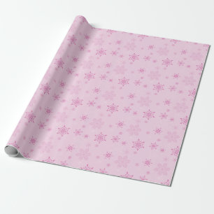 Papier Cadeau Flamme de neige rose