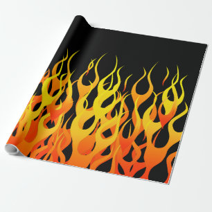 Papier Cadeau Flammes de emballage chaudes graphiques