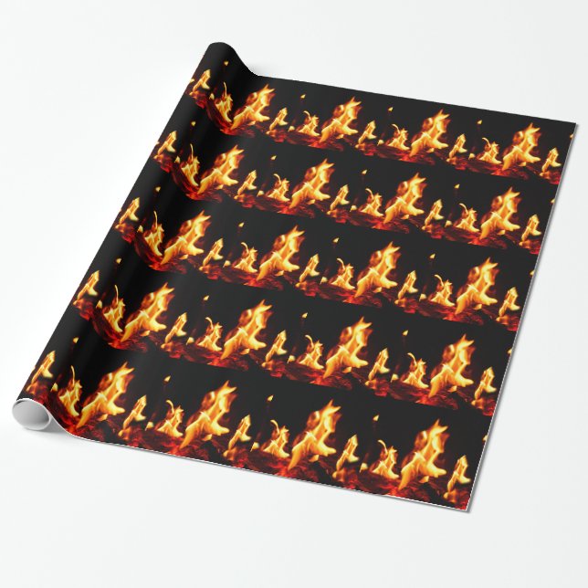 Papier Cadeau Flammes de flambage (Déroulé)