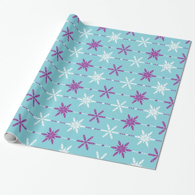 Papier Cadeau Flammes de neige congelées Enveloppe cadeau de vac (Déroulé)