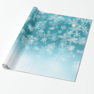 Papier Cadeau Flammes de neige en chute ❄️ ❄️