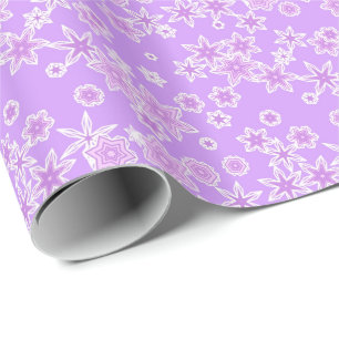 Papier Cadeau Flammes de neige Pastel contre orchidée