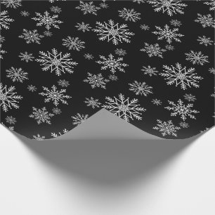 Papier Cadeau Flèche-neige noire et blanche
