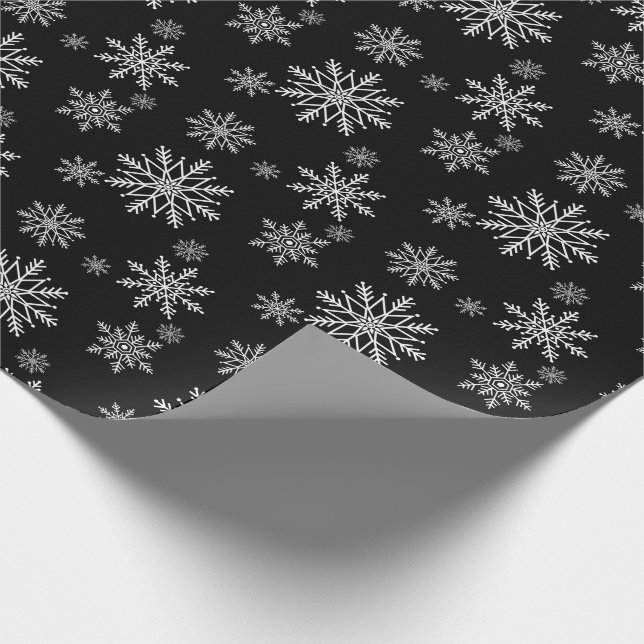 Papier Cadeau Flèche-neige noire et blanche (Coin)