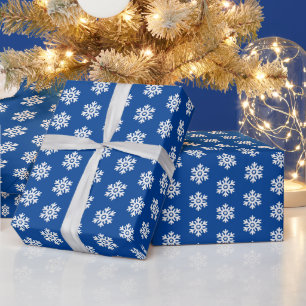 Papier Cadeau Flèches blanches Bleu