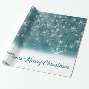 Papier Cadeau Flèches blanches sur bleu