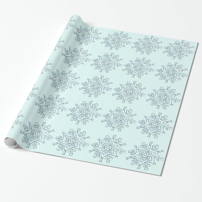 Papier Cadeau Flèches bleues (Déroulé)