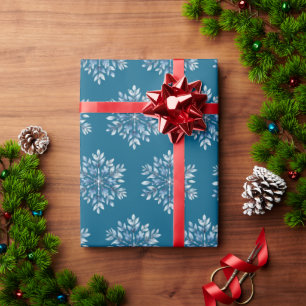 Papier Cadeau Flèches bleues hivernales