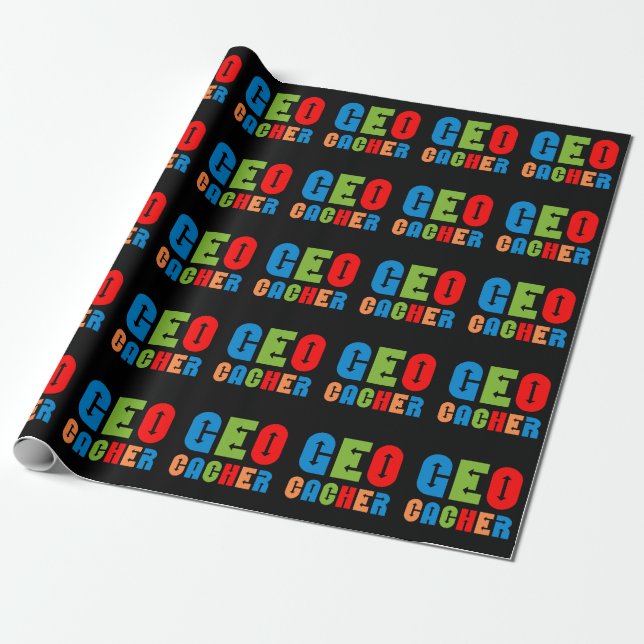 Papier Cadeau Flèches de géocacher colorées (Déroulé)