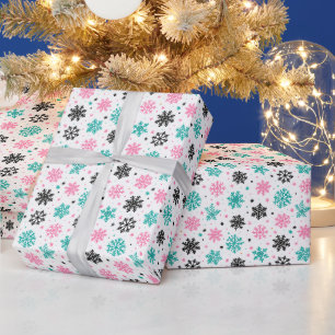 Papier Cadeau Flèches de neige rétro