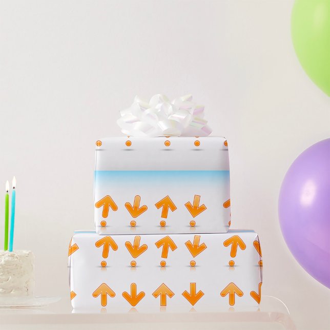 Papier Cadeau Flèches orange (Créateur téléchargé)