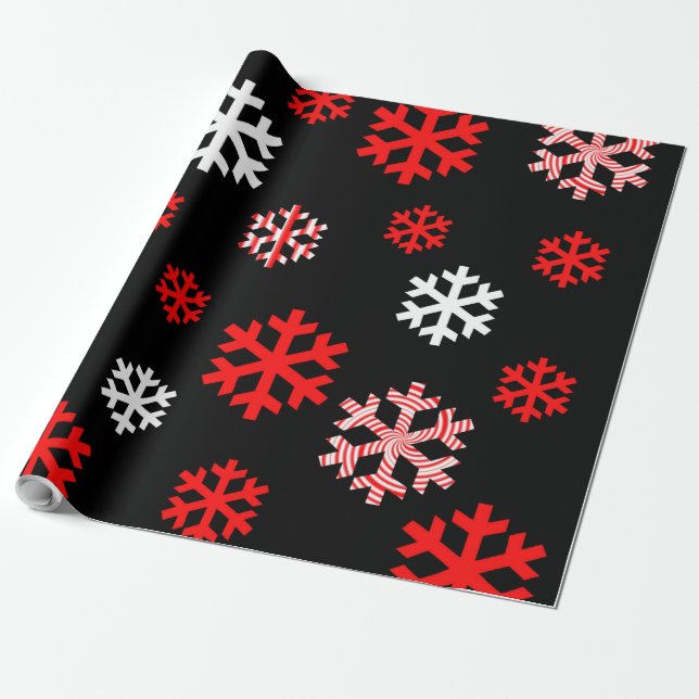 Papier Cadeau Flèches rouges et blanches (Déroulé)