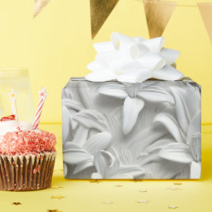 Papier Cadeau Fleur blanche Motif sans couture