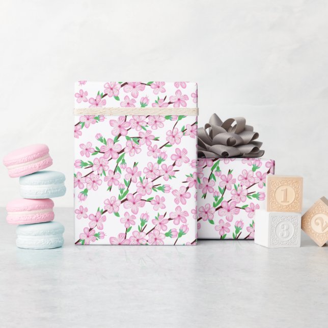 Papier Cadeau Fleur de cerisier (Baby Shower)
