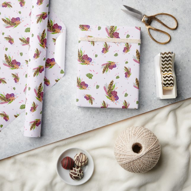 Papier Cadeau Fleur de jungle sauvage (Artisanat)