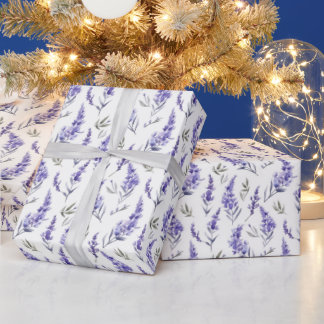 Papier Cadeau Fleur de lavande de papier à laver