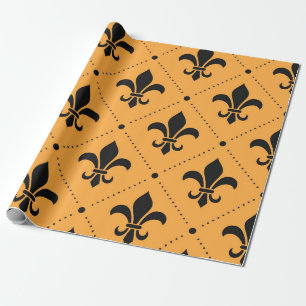 Papier Cadeau Fleur De Lis Motif