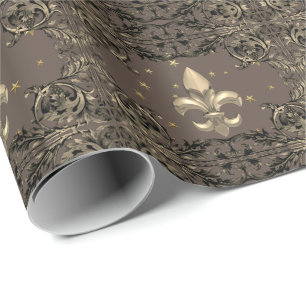 Papier Cadeau Fleur de Lys