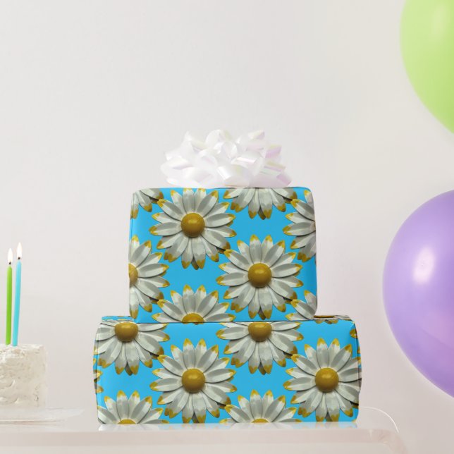 Papier Cadeau Fleur de marguerite - Floral Printemps Jardin d'ét (Cadeaux de fête)