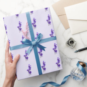 Papier Cadeau Fleur de Sauge à coupe farineuse violette