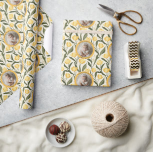 Papier Cadeau Fleur de Tulipe Chic Surprise Anniversaire
