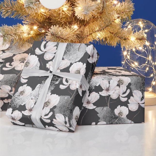Papier Cadeau Fleur d'hiver Noël botanique (Vacances)