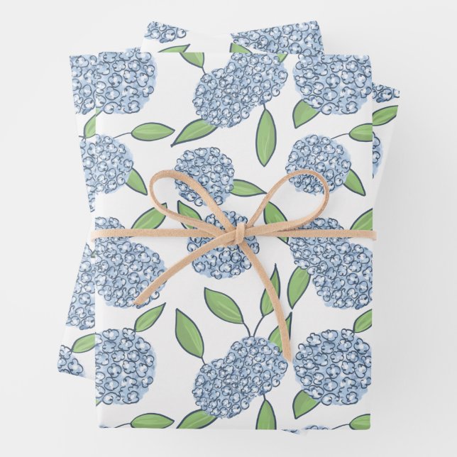Papier cadeau Fleur d'Hydrangea  (En situation)