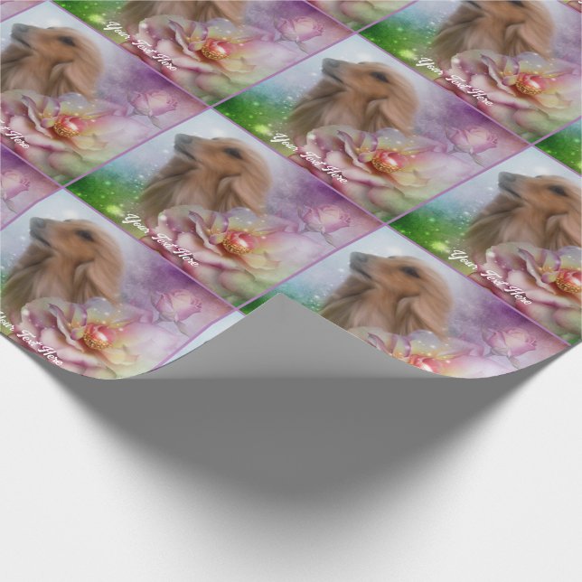 Papier Cadeau Fleur d'Imaginaire de la peau afghane personnalisé (Coin)
