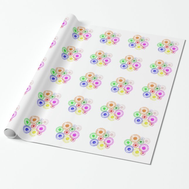 Papier Cadeau Fleur en panne (Déroulé)