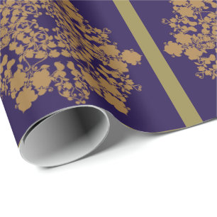 Papier Cadeau Fleur Lilac d'or