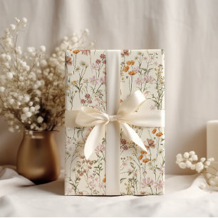 Papier Cadeau Fleur sauvage Boho Bloom Garden Boho