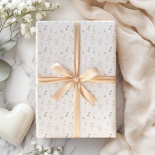 Papier Cadeau Fleur sauvage rose du printemps (Créateur téléchargé)