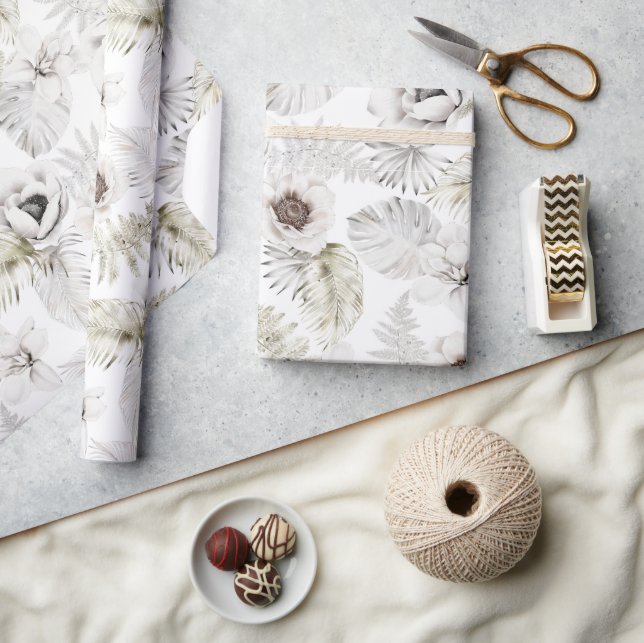 Papier Cadeau Fleur tropicale d'été (Artisanat)