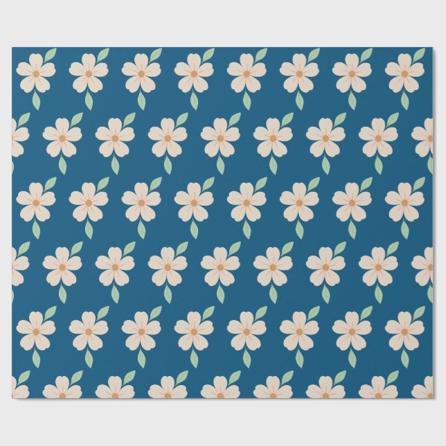 Papier Cadeau Fleuris  (Plat)