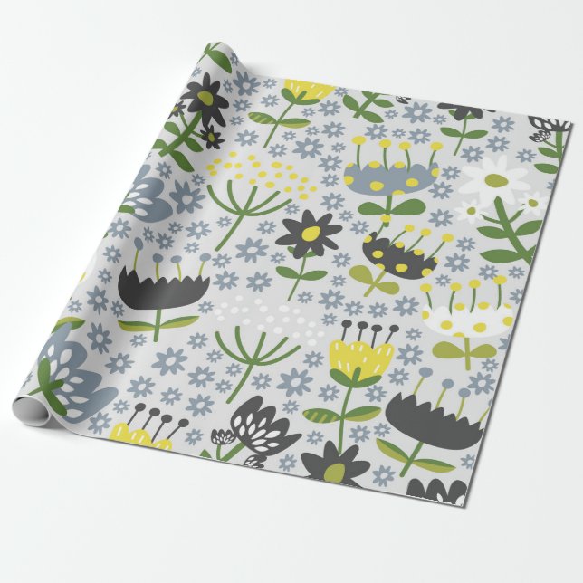 Papier Cadeau fleurs (Déroulé)
